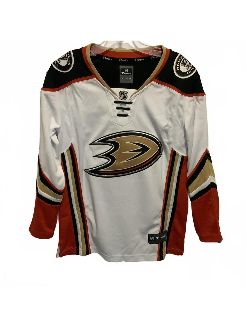 Women NHL Anaheim Ducks Breakaway Hockey Jersey - White/Orange Small